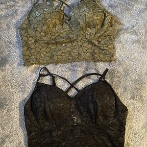 Lace crop tops